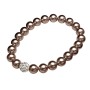 Bratara eleganta de mana BRM006PP cu perle din sticla Coffee